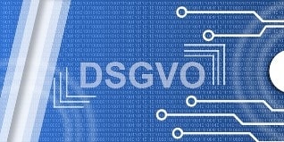 DSVGO Logo auf blauem Hintergrund